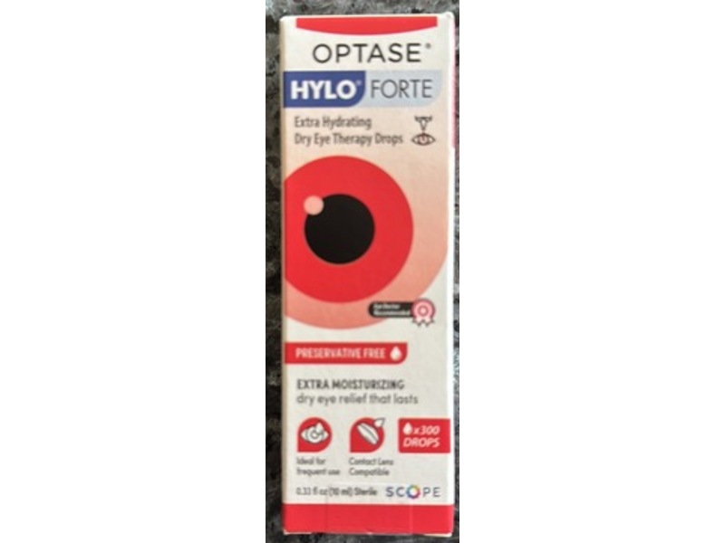 Optase Hylo Forte Extra Hydrating Dry Eye Therapy Drops, 0.33 fl oz/10 mL
