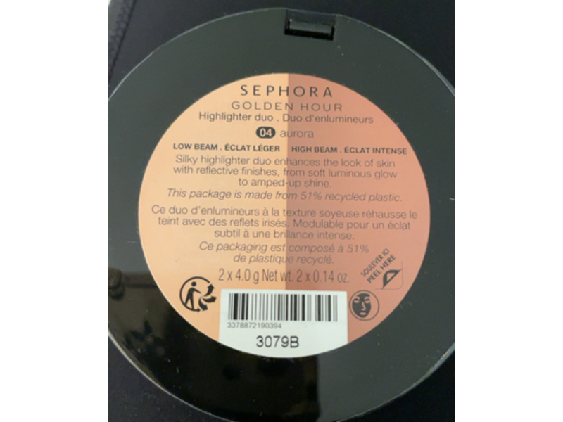 Sephora Collection Golden Hour Highlighter Duo, 04 Aurora, 0.14 oz/4 g