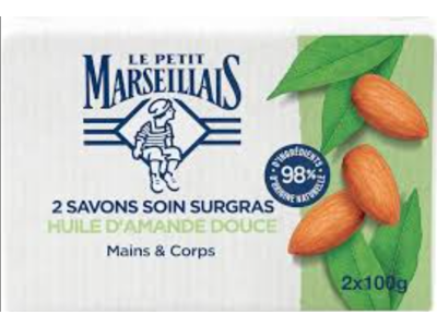 Le Petit Marseillais Soap, Sweet Almond, 100 g, 2 Count