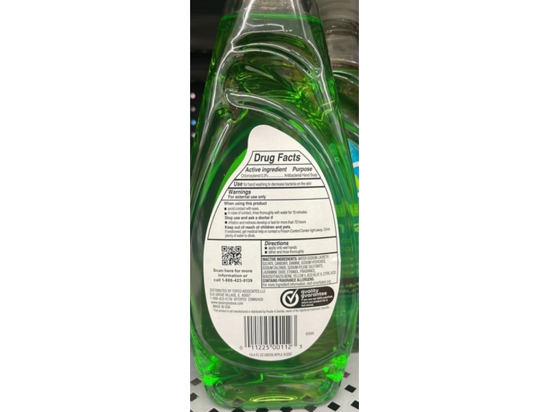 Simply Done Dish Soap, Green Apple, 19.4 fl oz/573 mL