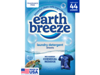 Earth Breeze Laundry Detergent Sheets, Fragrance Free, 22 Sheets, 44 Loads - thumbnail 1
