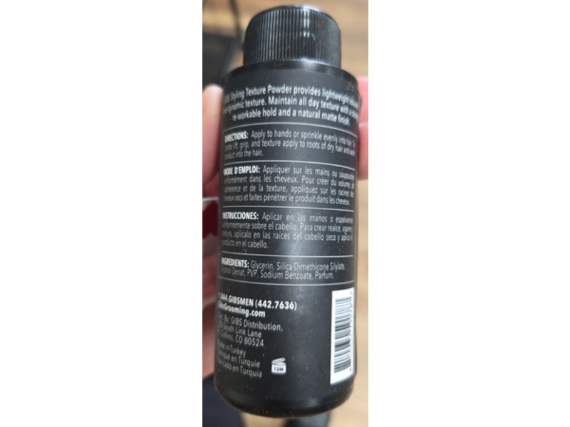 Gibs Grooming Styling Texture Powder, 1 oz/30 g