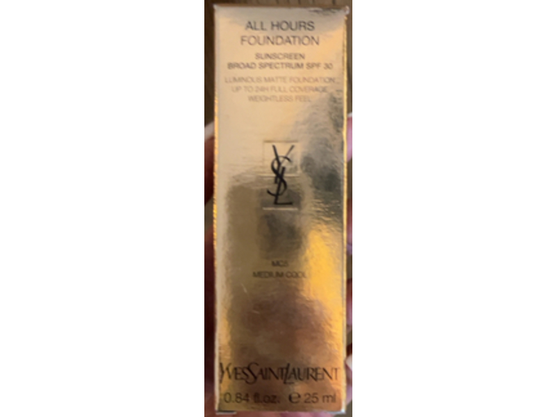 Yves Saint Laurent All Hours Luminous Matte Foundation, MC5, 0.84 fl oz/25 mL