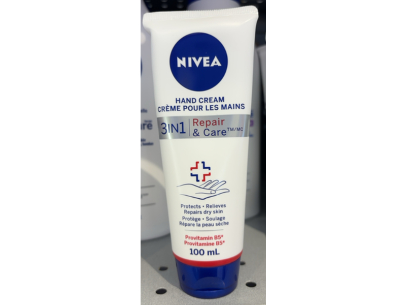 Nivea 3 In 1 Repair & Care Hand Cream, Provitamin B5, 100 mL