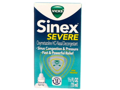 Vicks Sinex Severe Nasal Spray, 1/2 fl oz/15 mL, Pack Of 4