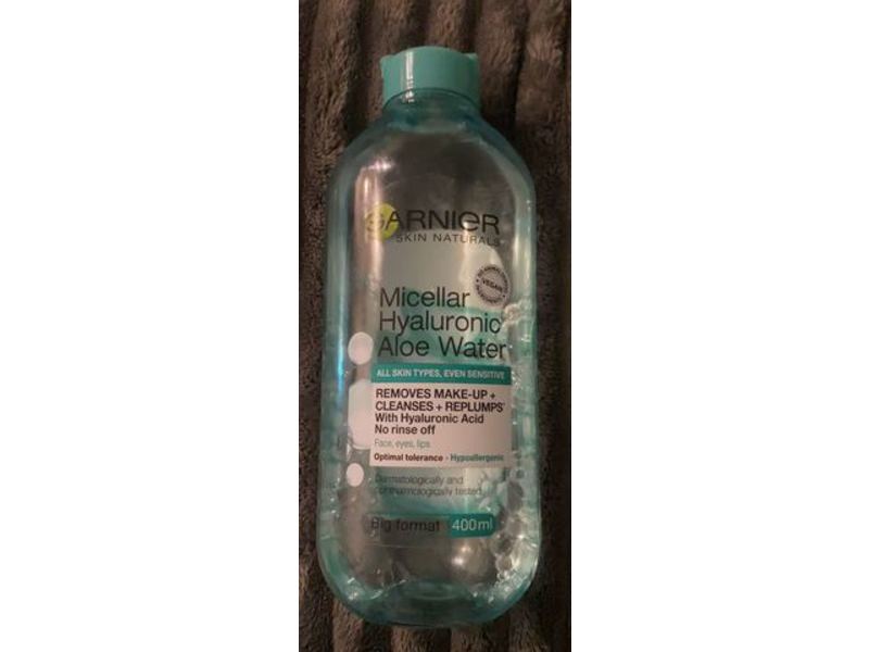 Garnier Skin Naturals Micellar Hyaluronic Water, Aloe Vera, 400 mL