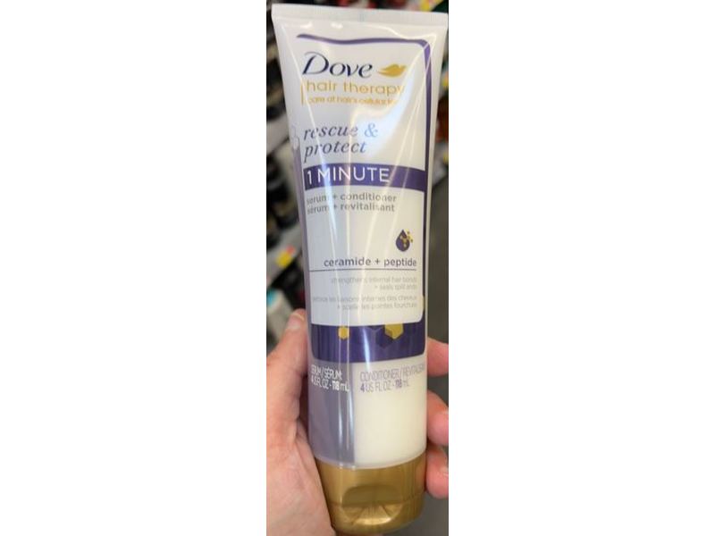 Dove Hair Therapy Serum + Conditioner, Rescue & Protect, 4 fl oz/118 mL