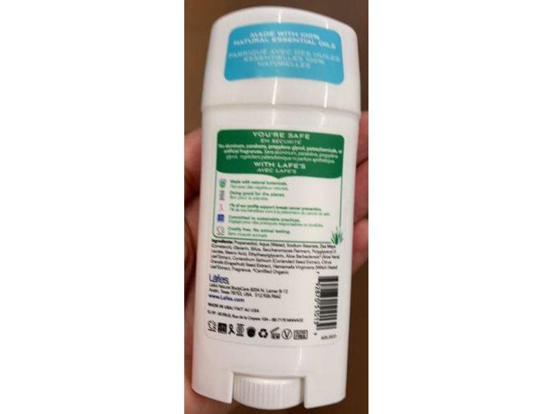 Lafe's Deodorant Stick, Fresh, 2.25 oz/64 g