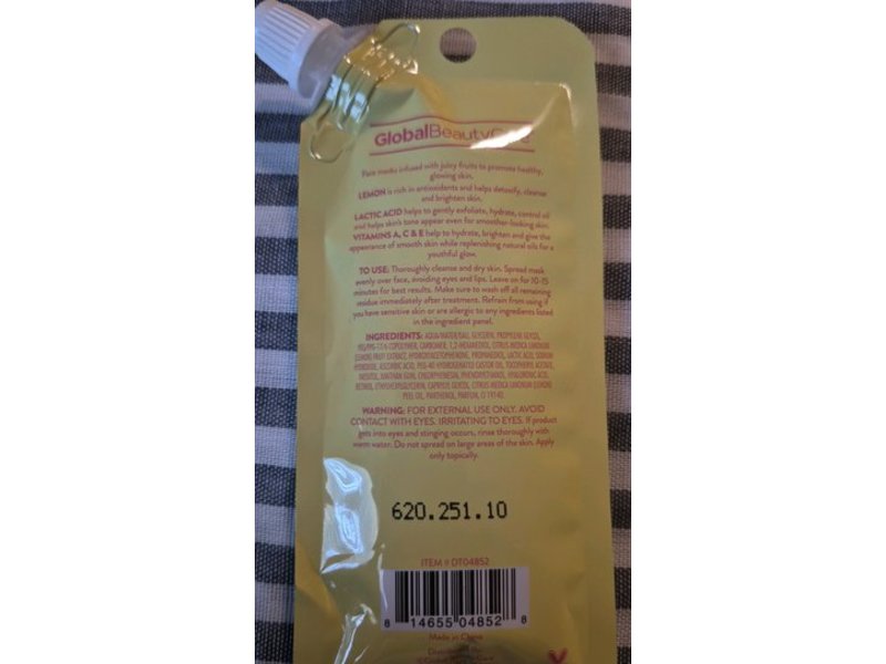 Global Beauty Care Gel Mask, Leom Love, 1.18 fl oz/34 mL