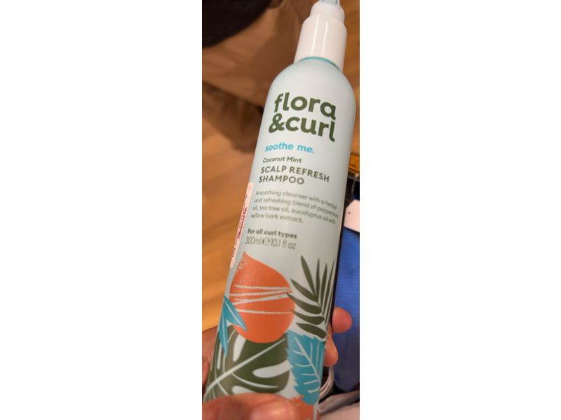 Flora & Curl Soothe Me Scalp Refreshing Shampoo, Coconut Mint, 10.1 fl oz/300 mL