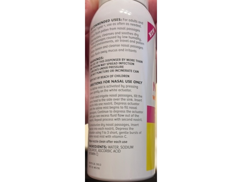 Zarbee's Naturals Saline Nasal Mist, Vitamin C, 3 fl oz/88 mL