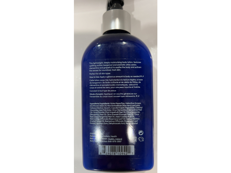 Naturopathica Nurturing Body Lotion, Sicilian Bergamot, 8.4 fl oz/250 mL