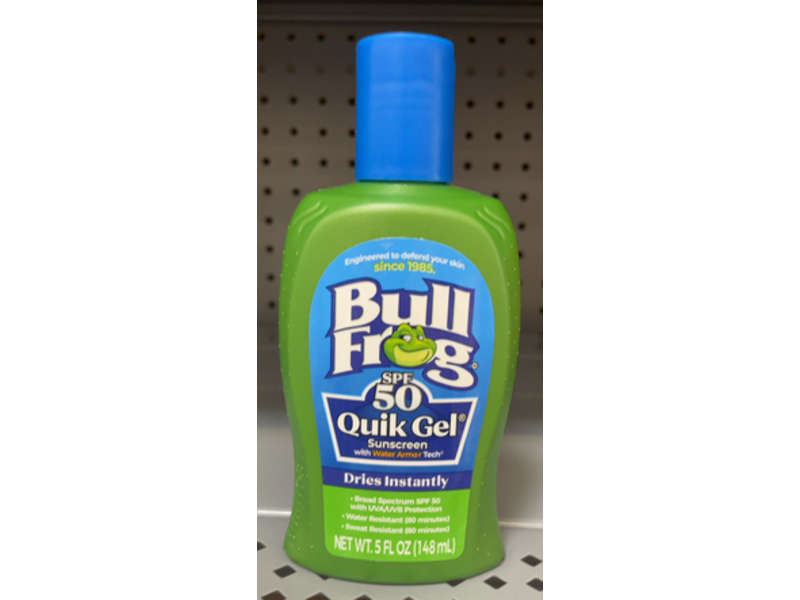 Bullfrog Quik Gel Sunscreen, SPF 50, 5 fl oz/148 mL