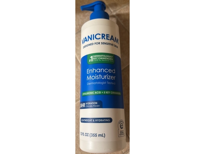 VaniCream Enhanced Moisturizer, Hyaluronic Acid + 5 Key Ceramides, 12 fl oz/355 mL