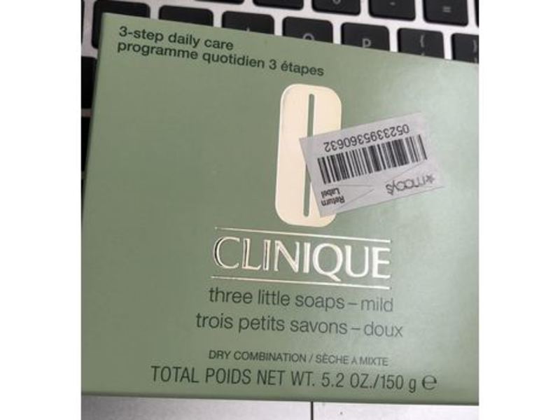 Clinique Three Little Soaps, Mild, 5.2 oz/150 g