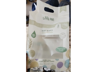 Little Me Baby Wipes, Oatmeal & Shea Butter, 270 Count