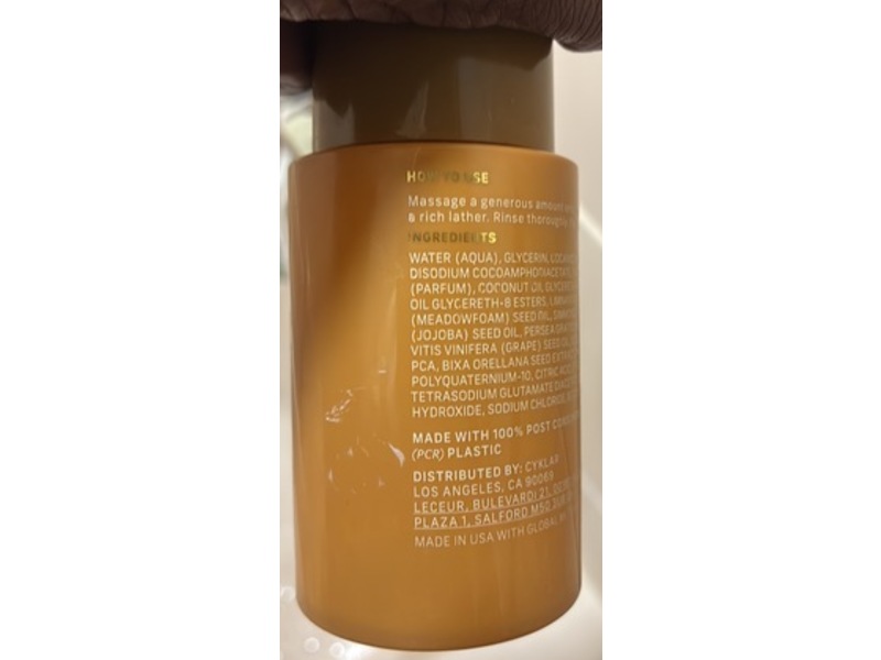 CYKLAR Sensorial Body Wash, Vanilla Verve, 3.4 fl oz/100 mL