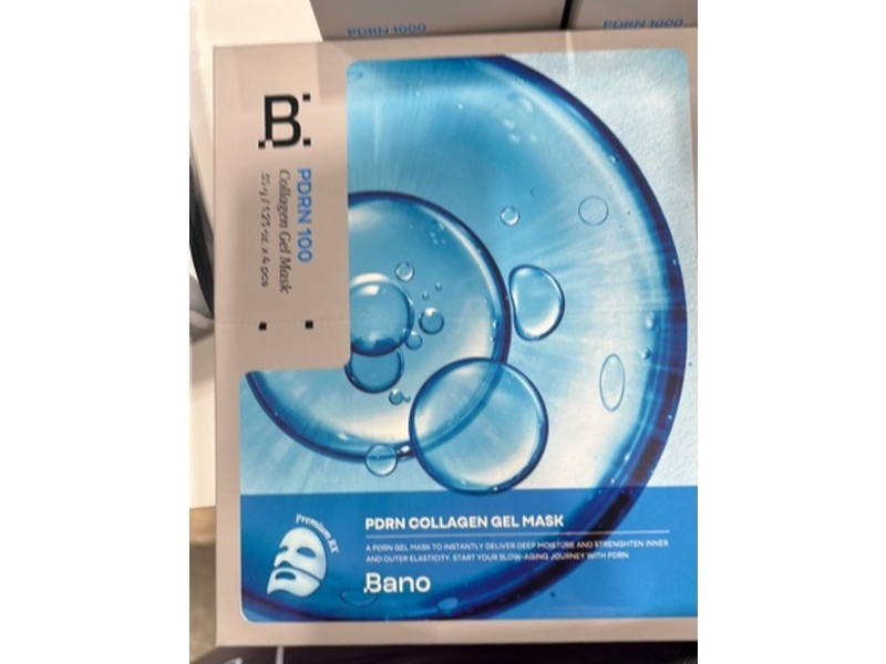 Bano Collagen Gel Mask, PDRN 100, 1.23 oz/35 g, 4 Count