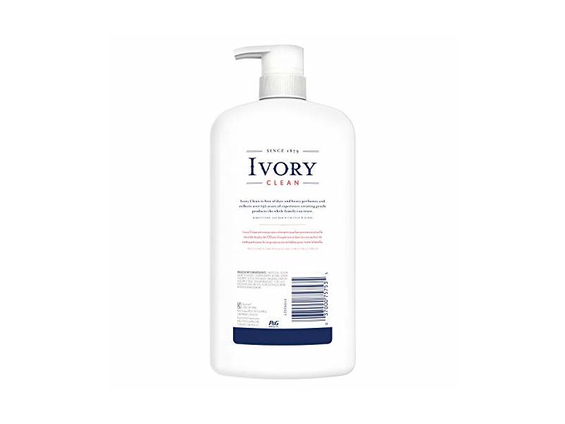 Ivory Clean Water Lily Body Wash, 100% Gluten, Paraben, And Phthalate Free, 30 Fl Oz (Pack Of 4)