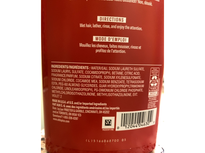 Old Spice Shampoo, Nightpanther, 21.9 fl oz/650 mL