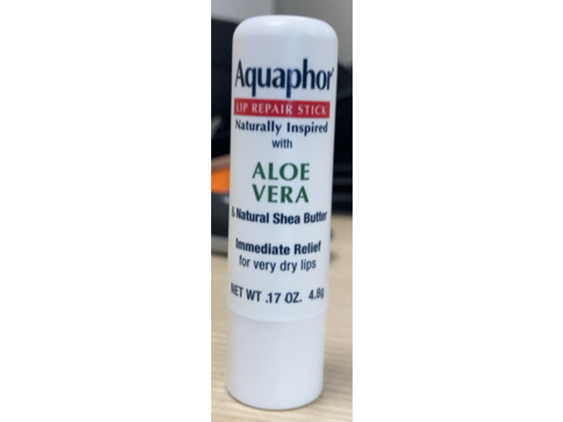 Aquaphor Lip Repair Stick, Aloe Vera & Shea Butter, 0.17 oz/4.8 g