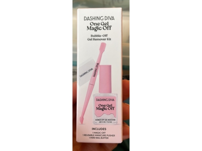 Dashing Diva One Gel Magic Off Nail Polish Remover, 0.38 fl oz/11.5 mL, Pack Of 2