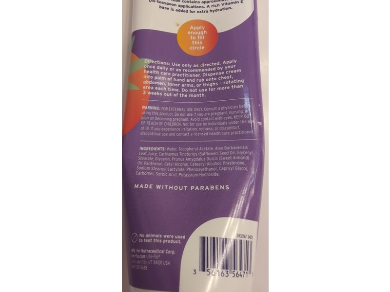 Emerita DHEA Balancing Cream, Fragrance Free, Vitamin E, 4 oz/112 g