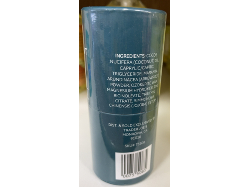 Trader Joe's Deodorant, 1.8 oz/51 g
