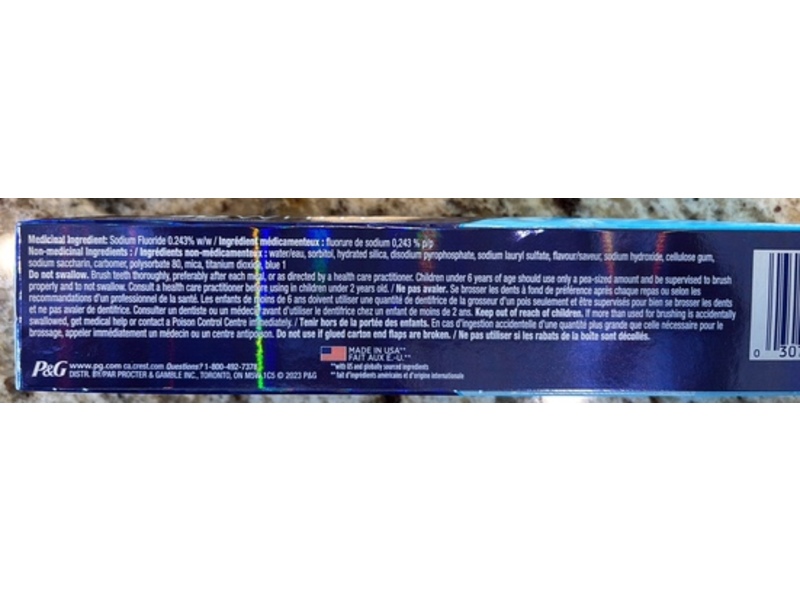 Crest 3D White Advanced Arctic Fresh Toothpaste, Arctic Fresh, 135 mL