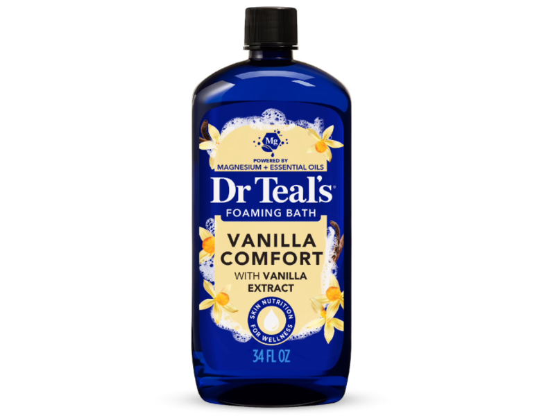 Dr Teal's Foaming Bath, Cozy Vanilla Season, 34 fl oz/1000 mL
