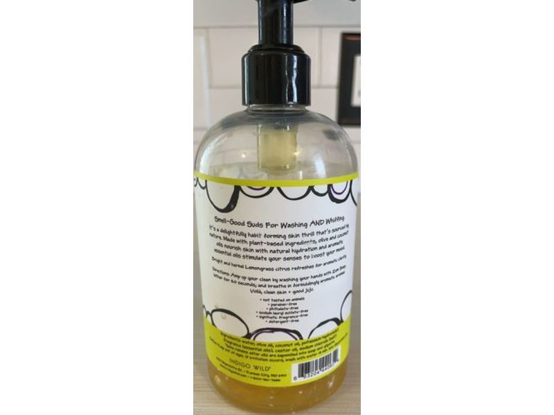 Indigo Wild Zum Hand Soap, Lemongrass, 12 fl oz/354 mL
