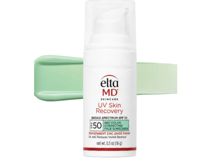 EltaMD Uv Skin Recovery Red Color Correcting Face Sunscreen, SPF 50, 0.5 oz/16 g