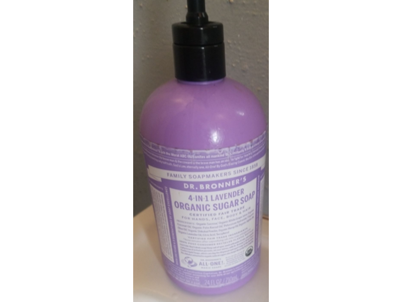 Dr. Bronner's 4-In-1 Lavender Organic Sugar Soap, 24 fl oz/710 mL