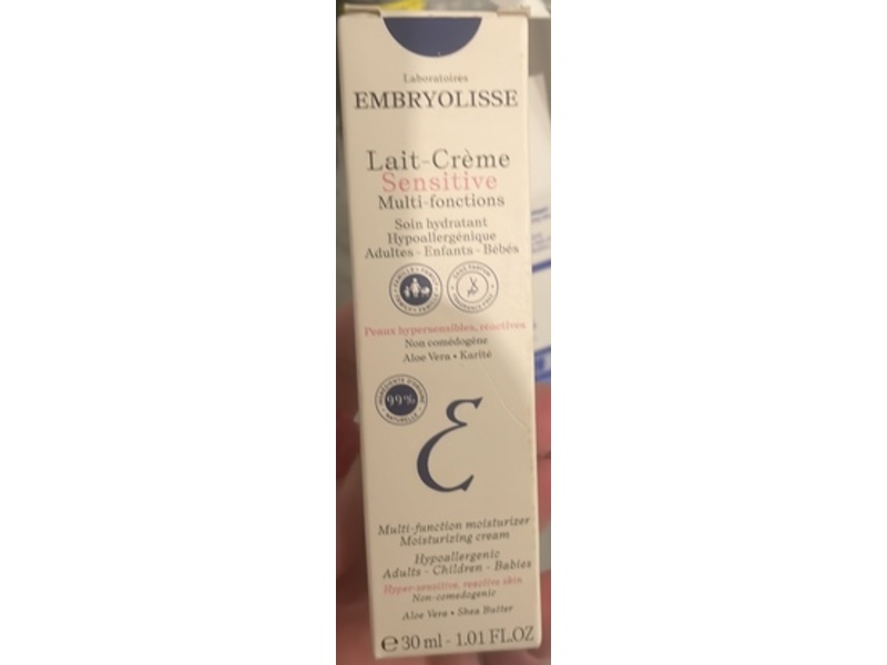 Embryolisse Sensitive Face Moisturizer & Makeup Primer, Aloe Vera & Shea Butter, 1.01 fl oz/30 mL