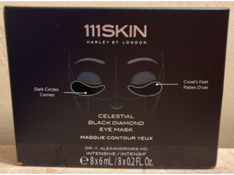 111Skin Celestial Intensive Eye Mask, Black Diamond, 0.2 fl oz/6 mL, Pack Of 8