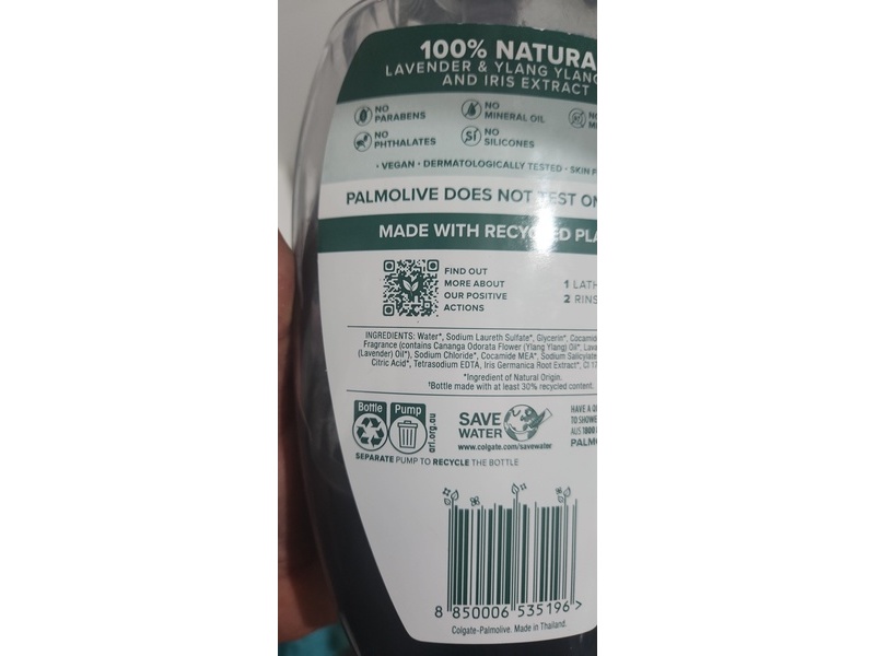 Palmolive Naturals Anti-Stress Body Wash, Ylang Ylang & Iris, 1 L