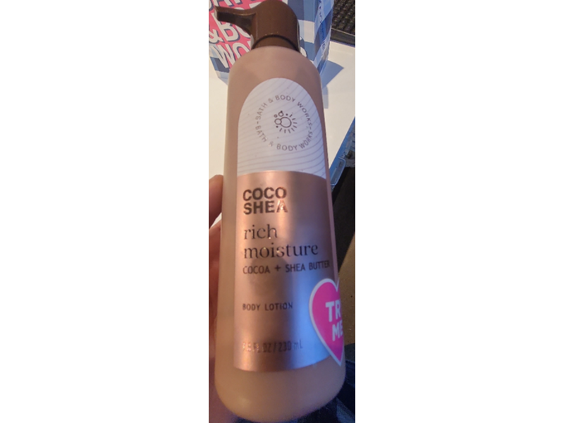 Bath & Body Works Moisture Body Lotion, Cocoa + Shea Butter, 7.8 fl oz/230 mL