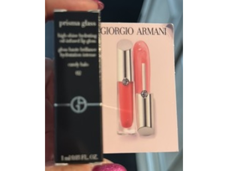 Giorgio Armani Prisms Glass Lip Gloss, 02 Candy Halo, 0.03 fl oz/1 mL