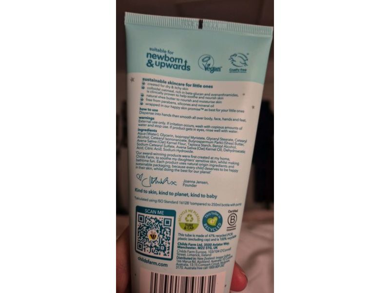 Child's Farm Baby Moisturiser, Oatderma, 200 mL