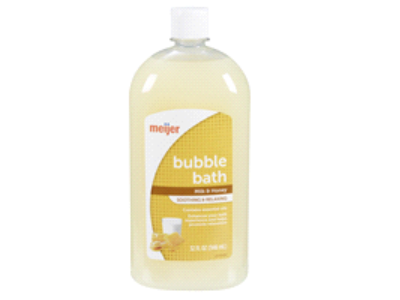 Meijer Bubble Bath, Milk & Honey, 32 fl oz/946 mL