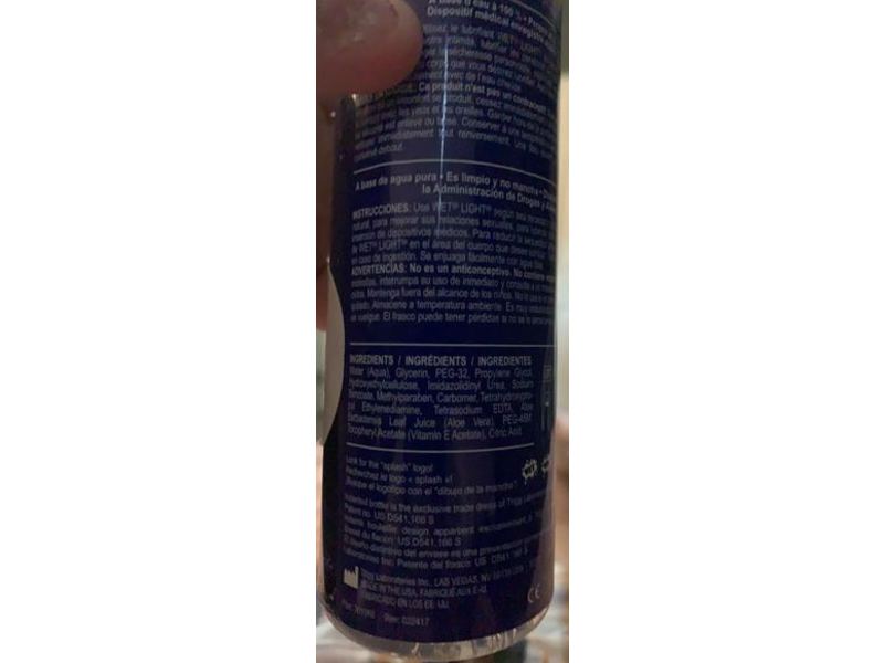 Wet Light Liquid Lubricant, 10.1 oz