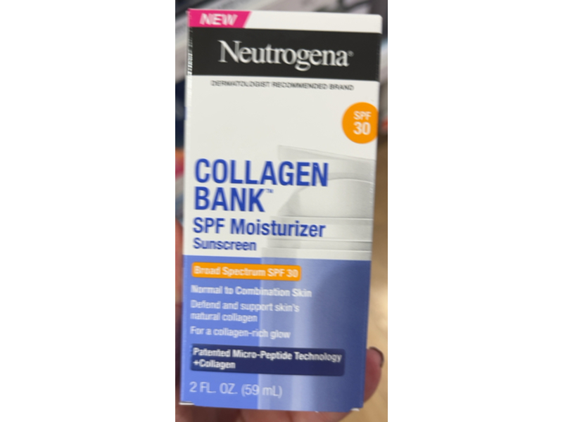 Neutrogena Collagen Bank SPF Moisturizer Sunscreen, SPF 30, 2 fl oz/59 mL