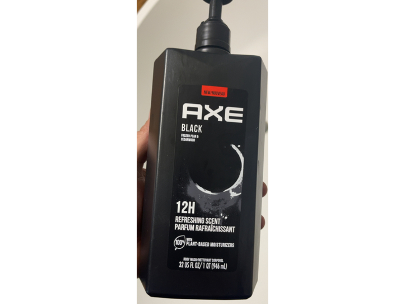 AXE Body Wash 12H Refreshing Scent Body Wash, Black Frozen Pear & Cedarwood, 32 fl oz/946 mL