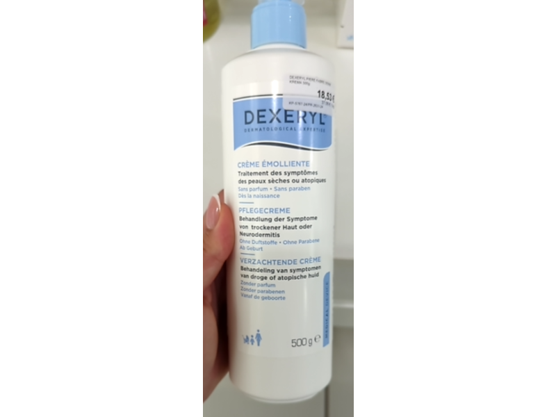 Dexeryl Creme Emolliente, Pflegecreme, Verzachtende Creme, 500 g