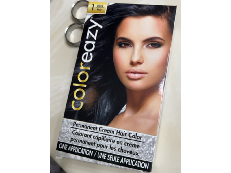 Coloreasy Permanent Cream Hair Color, 1 Black Noir, 1 Application