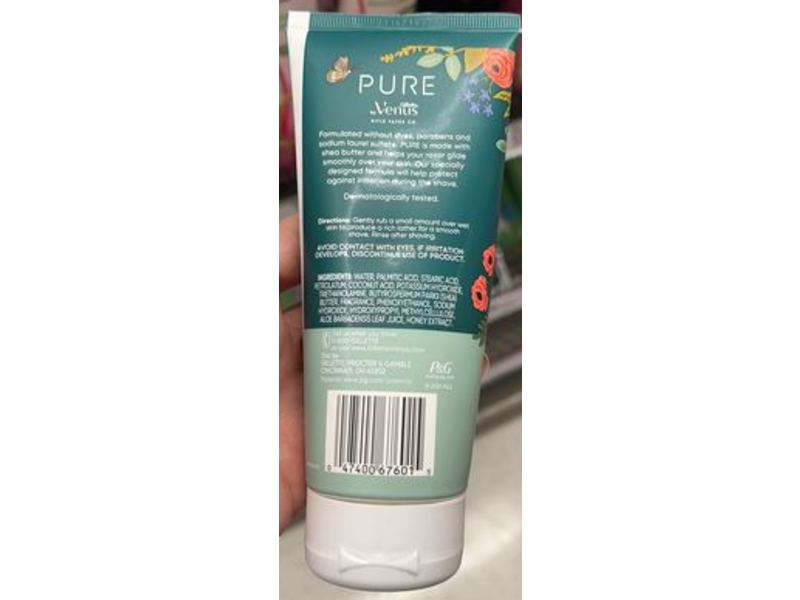 Rifle Paper Co. + Venus Pure Shave Cream, Honeyflower, 6 fl oz/177 mL