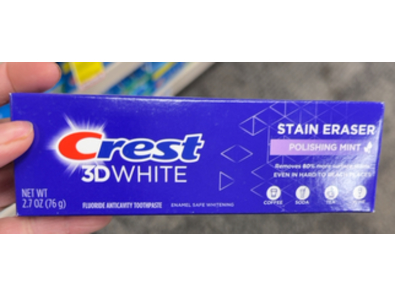 Crest 3D White Toothpaste, Polishing Mint, 2.7 oz/76 g