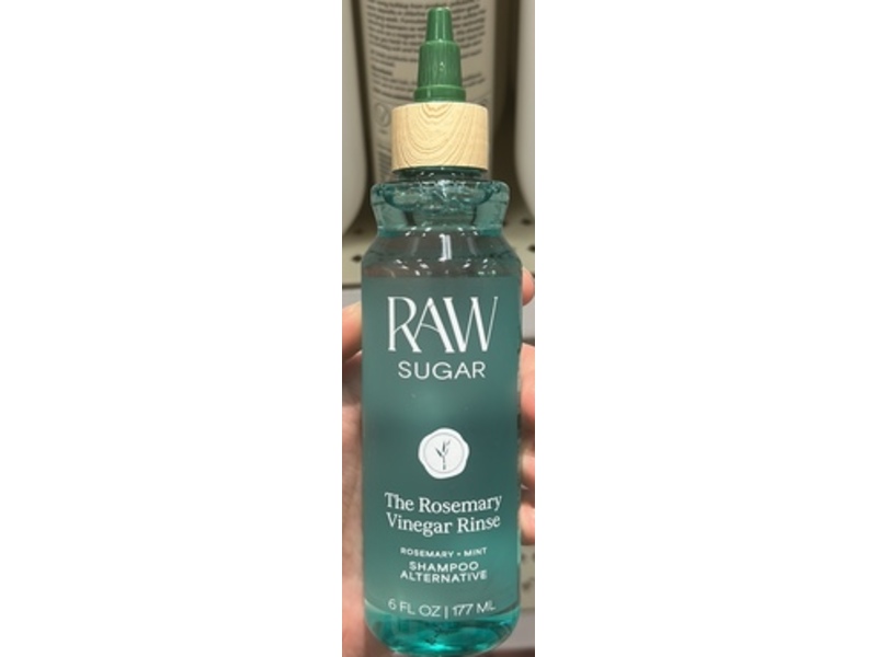 Raw Sugar The Rosemary Vinegar Rinse Shampoo Alternative, Rosemary + Mint, 6 fl oz/177 mL