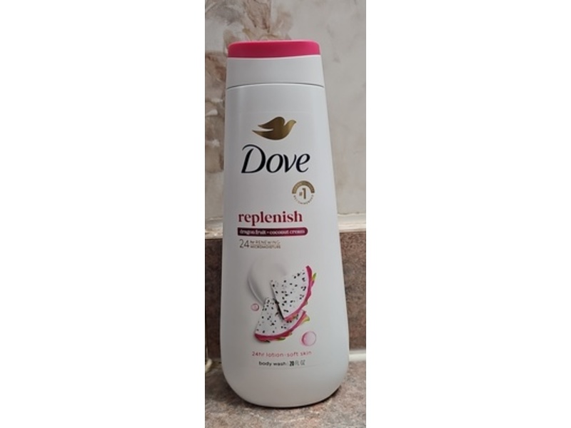 Dove Replenish Body Wash, Dragon Fruit - Coconut Cream, 20 fl oz, Pack Of 4