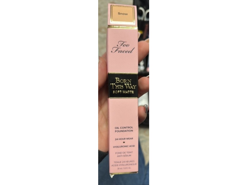 Too Faced Born This Way Soft Matte Foundation, Snow, 1 fl oz/30 mL